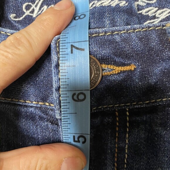 American Eagle Jeans Womens 6 Short Favorite Boyfriend Denim Stretch Blue Faded - Picture 10 of 13